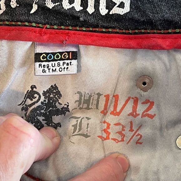 Coogi Dark Blue Australia Embroidered Boot Cut Denim Jeans Size 33.5 - Picture 12 of 12